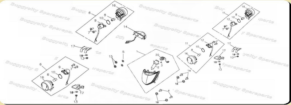 Beleuchtung, Adly, Quad, Hurricane 320